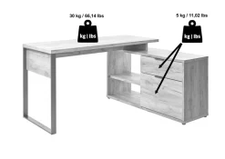 Jahnke Eckschreibtisch »LOOP C 150 E« 1 Stk. tlg. Eckschreibtisch, wechselseitig montierbar, viel Stauraum