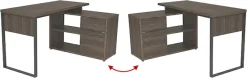 Jahnke Eckschreibtisch »LOOP C 140 E« Eckschreibtisch, 1 offenes Fach, 1 Schublade+1 Tür, Breite: 140 cm