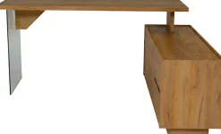 Jahnke Eckschreibtisch »LUX C 160 E« Eckschreibtisch, wechselseitig montierbar, Glas, 2 Fächer+2Schubladen
