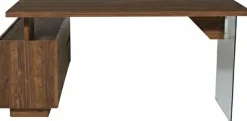 Jahnke Eckschreibtisch »LUX C 160 E« Eckschreibtisch, wechselseitig montierbar, Glas, 2 Fächer+2Schubladen