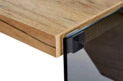 Jahnke Eckschreibtisch »LUX« wechselseitig montierbar, Seitenteil aus ESG Sicherheitsglas