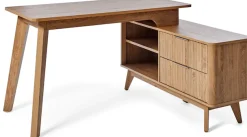 Jahnke Eckschreibtisch »WAVE C 150 E« 1 Stk. tlg. Eckschreibtisch, Fronten in Wellendesign, wechselseitig montierbar