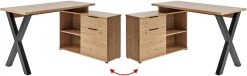 Jahnke Eckschreibtisch »X-CLUB C 40 E« 1 Stk. tlg. Eckschreibtisch, wechselseitig montierbar, X-Gestell