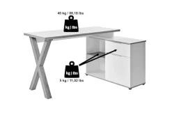 Jahnke Eckschreibtisch »X-CLUB C 40 E« 1 Stk. tlg. Eckschreibtisch, wechselseitig montierbar, X-Gestell