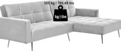 Jahnke Ecksofa »CHILLAX POSH CORNER« mit Schlaffunktion, wechselseitig montierbar, 244 x 150 cm