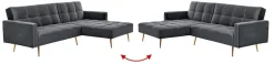 Jahnke Ecksofa »CHILLAX POSH CORNER« mit Schlaffunktion, wechselseitig montierbar, 244 x 150 cm