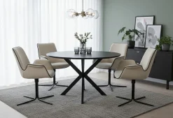 Jahnke Esstisch »DINE ROX« Esstisch, rund, Massivholz, Skandi-Look, für bis zu 4 Personen, 115 cm