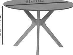 Jahnke Esstisch »DINE ROX« Esstisch, rund, Massivholz, Skandi-Look, für bis zu 4 Personen, 115 cm