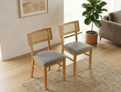 Jahnke Esszimmerstuhl »VIENNA SIT DUO« () Esszimmerstuhl (2er Set), Massivholz, gepolstert, bis 110 kg belastbar