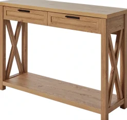 Jahnke Konsolentisch »Chalet« 1 Stk. tlg. Konsolentisch mit 2 Schubladen und Ablage, Landhausstil, X-Design