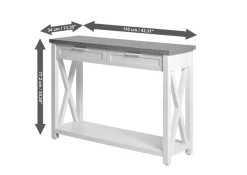 Jahnke Konsolentisch »Chalet« 1 Stk. tlg. Konsolentisch mit 2 Schubladen und Ablage, Landhausstil, X-Design