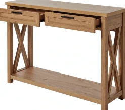 Jahnke Konsolentisch »Chalet« 1 Stk. tlg. Konsolentisch mit 2 Schubladen und Ablage, Landhausstil, X-Design
