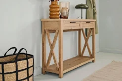 Jahnke Konsolentisch »Chalet« 1 Stk. tlg. Konsolentisch mit 2 Schubladen und Ablage, Landhausstil, X-Design