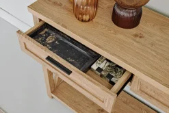 Jahnke Konsolentisch »Chalet« 1 Stk. tlg. Konsolentisch mit 2 Schubladen und Ablage, Landhausstil, X-Design