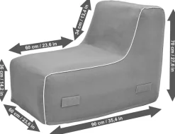 Jahnke Loungesessel »AIR LOUNGE« 1 Stk. tlg. aufblasbar, Indoor & Outdoor, 60 cm Sitztiefe