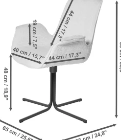 Jahnke Schalenstuhl »POLE TWIST« () Drehbar, gepolstert, mit Armlehnen, Metallgestell, B:65xT:63xH:85 cm