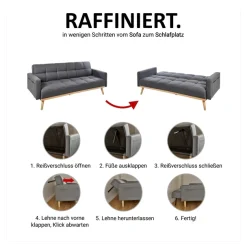 Jahnke Schlafsofa »CHILLAX BOX« mit Schlaffunktion, Seitentasche, Breite 214 cm