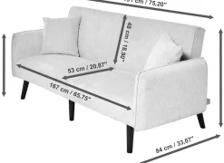 Jahnke Schlafsofa »CHILLAX DOT« mit Relax-und Schlaffunktion, inkl. Kissen, Breite 191 cm