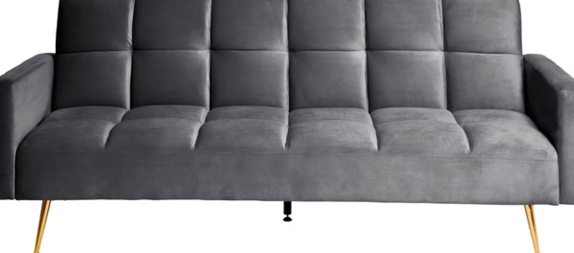 Jahnke Schlafsofa »CHILLAX POSH« mit Schlaffunktion, edler Samtstoff & Füße im Gold-Look, Breite 213 cm