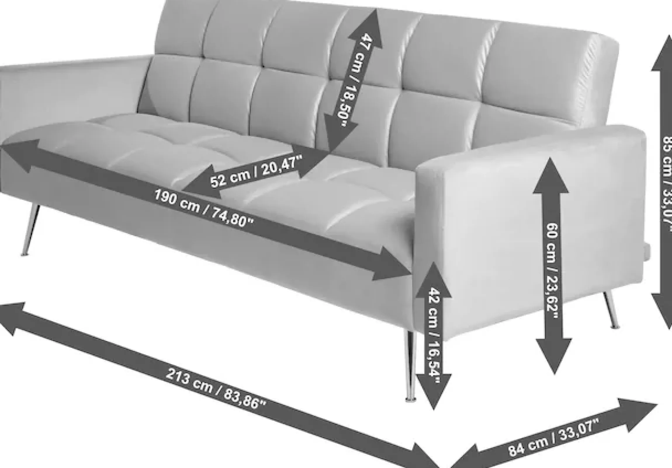 Jahnke Schlafsofa »CHILLAX POSH« mit Schlaffunktion, edler Samtstoff & Füße im Gold-Look, Breite 213 cm
