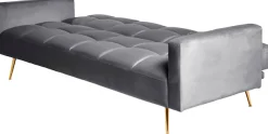 Jahnke Schlafsofa »CHILLAX POSH« mit Schlaffunktion, edler Samtstoff & Füße im Gold-Look, Breite 213 cm