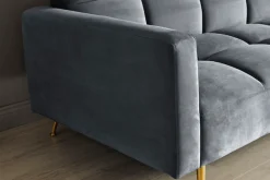 Jahnke Schlafsofa »CHILLAX POSH« mit Schlaffunktion, edler Samtstoff & Füße im Gold-Look, Breite 213 cm