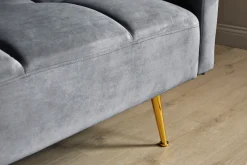 Jahnke Schlafsofa »CHILLAX POSH« mit Schlaffunktion, edler Samtstoff & Füße im Gold-Look, Breite 213 cm
