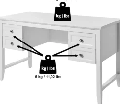 Jahnke Schreibtisch »CLASSIC D 130« 1 Stk. tlg. Schreibtisch, 4 Schubladen, Breite 130 cm