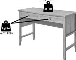 Jahnke Schreibtisch »CLASSIC D 120« Schreibtisch, Schminktisch, Konsole, 2 Schubladen, Breite: 120 cm