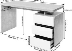Jahnke Schreibtisch »CU-LIBRE C 240« wechselseitig montierbar