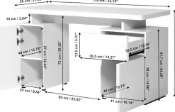 Jahnke Schreibtisch »CU-LIBRE 140« 1 Stk. tlg. Platzsparender Arbeitsplatz, mit 1 Schublade und 2 Türen, 135 cm