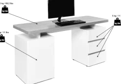 Jahnke Schreibtisch »CU-LIBRE C 250« wechselseitig montierbar