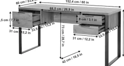 Jahnke Schreibtisch »LOOP D 150«
