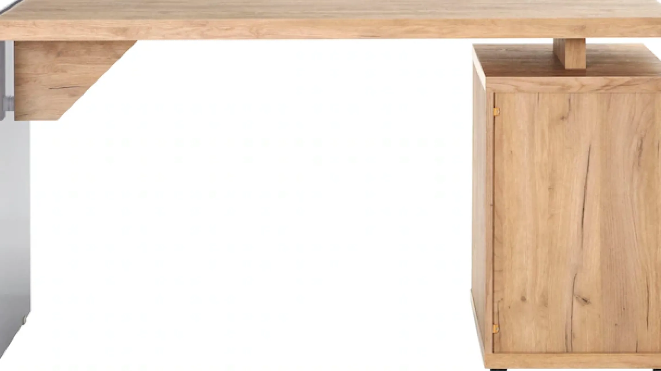 Jahnke Schreibtisch »LUX C 140« wechselseitig montierbar, Seitenteil aus ESG Sicherheitsglas