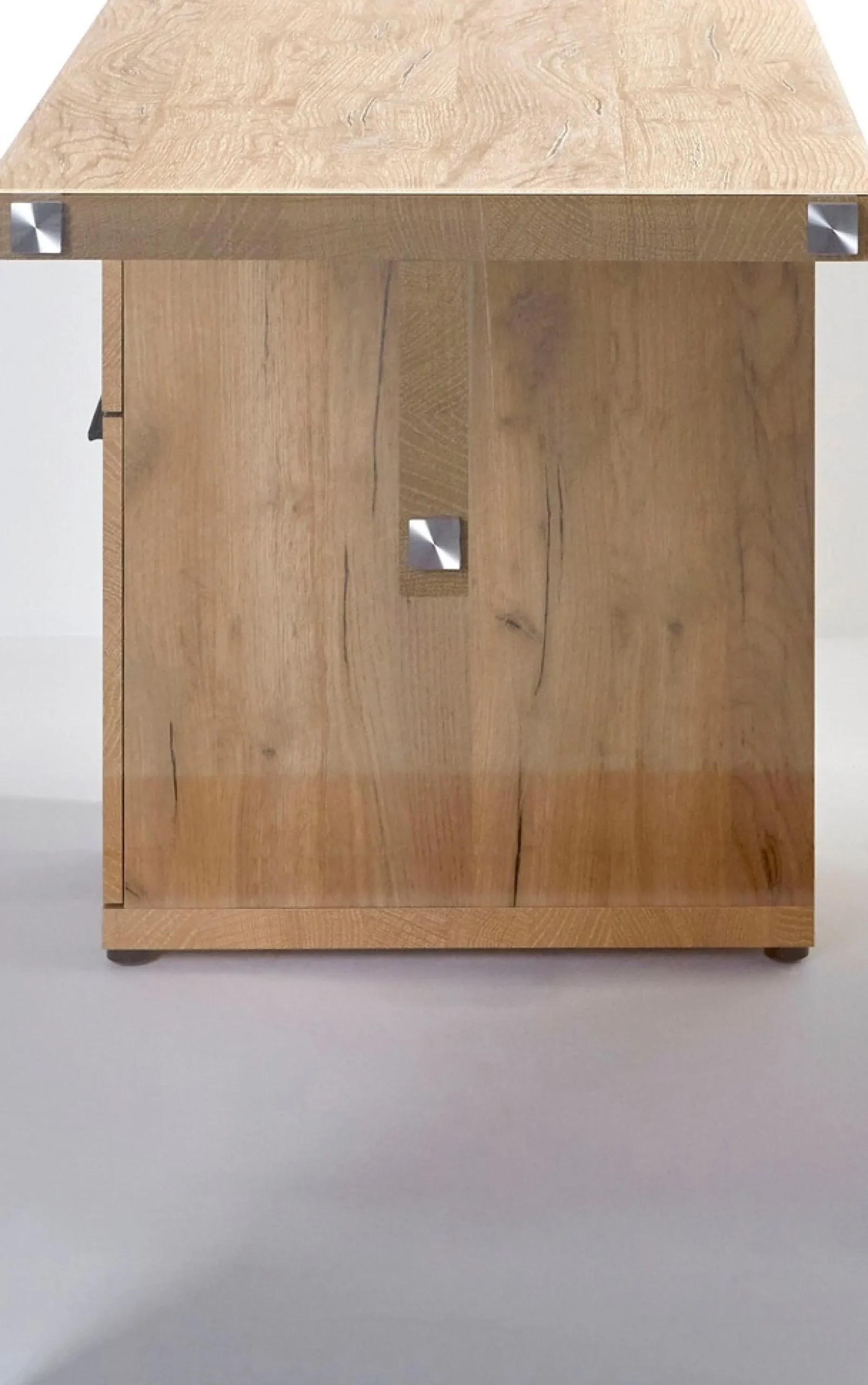 Jahnke Schreibtisch »LUX C 140« wechselseitig montierbar, Seitenteil aus ESG Sicherheitsglas