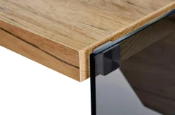 Jahnke Schreibtisch »LUX C 140« wechselseitig montierbar, Seitenteil aus ESG Sicherheitsglas
