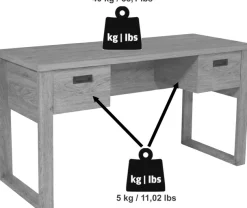Jahnke Schreibtisch »RIVA D 140« Schreibtisch,Stauraum,2 Türen, Metallgriffe,Eiche-Optik,Breite:140 cm