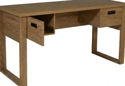 Jahnke Schreibtisch »RIVA D 140« Schreibtisch,Stauraum,2 Türen, Metallgriffe,Eiche-Optik,Breite:140 cm