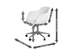 Jahnke Schreibtischstuhl »SHELL WORX« () 1 Stk.Büro-/ Schreibtischstuhl, höhenverstellbar, Samt, Gestell in Gold-Look
