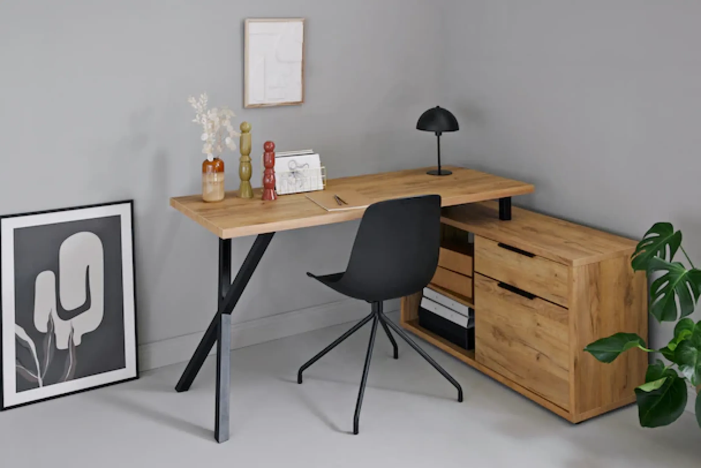 Jahnke Schreibtisch »X-TRA C 145 E« 1 Stk. tlg. Eckschreibtisch, wechselseitig montierbar, X-Gestell