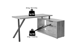 Jahnke Schreibtisch »X-TRA C 145 E« 1 Stk. tlg. Eckschreibtisch, wechselseitig montierbar, X-Gestell