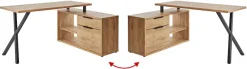 Jahnke Schreibtisch »X-TRA C 145 E« 1 Stk. tlg. Eckschreibtisch, wechselseitig montierbar, X-Gestell