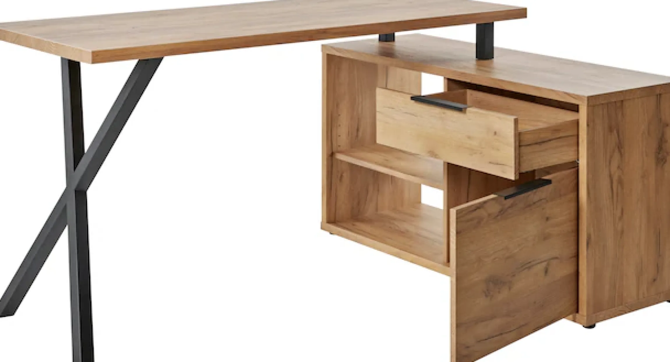 Jahnke Schreibtisch »X-TRA C 145 E« 1 Stk. tlg. Eckschreibtisch, wechselseitig montierbar, X-Gestell