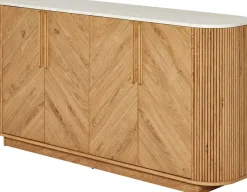 Jahnke Sideboard »ARROW SB 160« 1 Stk. tlg. Sideboard, abgerundet, Fischgrät-Muster, Breite 159,5 cm