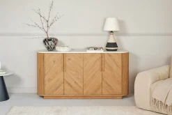 Jahnke Sideboard »ARROW SB 160« 1 Stk. tlg. Sideboard, abgerundet, Fischgrät-Muster, Breite 159,5 cm