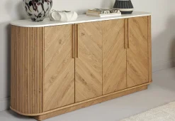 Jahnke Sideboard »ARROW SB 160« 1 Stk. tlg. Sideboard, abgerundet, Fischgrät-Muster, Breite 159,5 cm