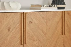 Jahnke Sideboard »ARROW SB 160« 1 Stk. tlg. Sideboard, abgerundet, Fischgrät-Muster, Breite 159,5 cm
