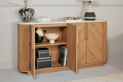 Jahnke Sideboard »ARROW SB 160« 1 Stk. tlg. Sideboard, abgerundet, Fischgrät-Muster, Breite 159,5 cm