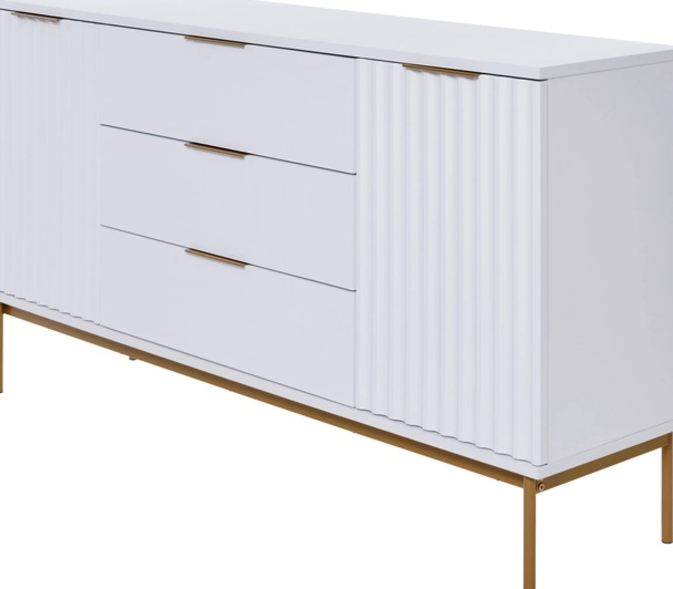 Jahnke Sideboard »CARVE SB 150« 1 Stk. tlg. Sideboard, raffiniertes Design, edler Gold-Look, Breite 150 cm