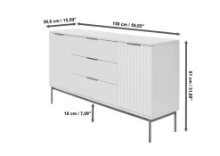 Jahnke Sideboard »CARVE SB 150« 1 Stk. tlg. Sideboard, raffiniertes Design, edler Gold-Look, Breite 150 cm